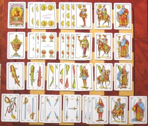 These cards, used to play baraja, are also used by curanderas to look into the present, past and future.