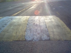 This is my favorite type of tope. Taken at just the right speed on my moto, I can get considerable air time.