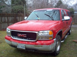 Our red truck--that we no longer own.