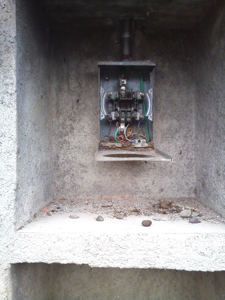 outside the pump house