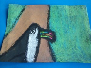 chalk and pastel drawing