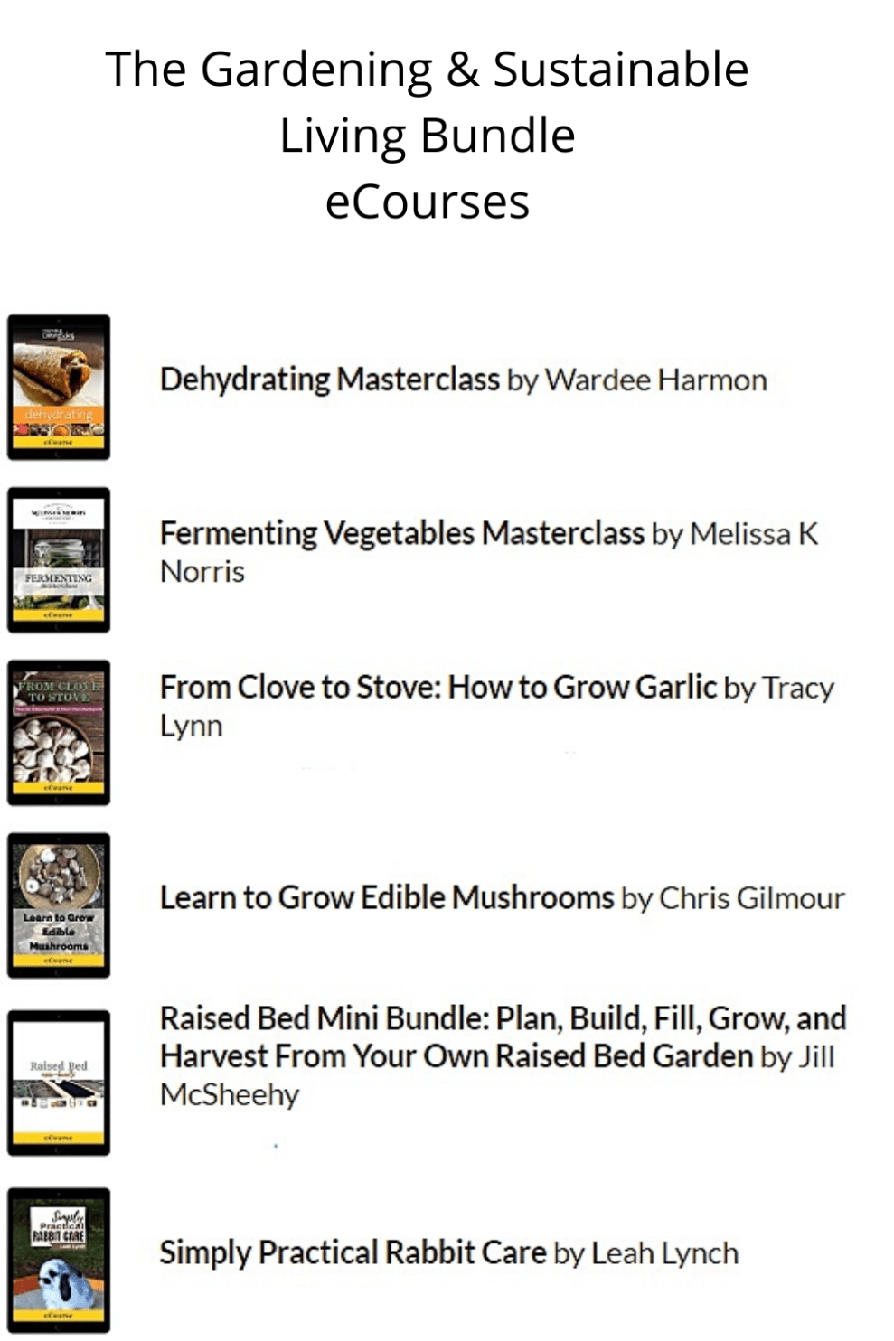 The Gardening & Sustainable Living Bundle eCourses